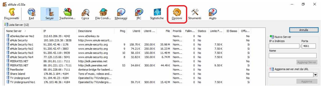 aggiornamento server emule